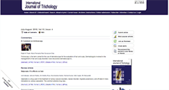 Desktop Screenshot of ijtrichology.com